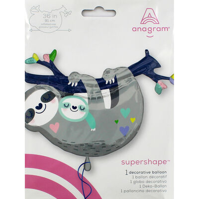 36 Inch Sloth Super Shape Helium Balloon image number 2