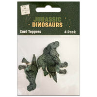 Jurassic Dinosaurs T-Rex Card Toppers: Pack of 4