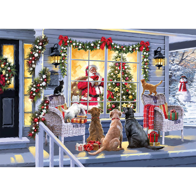 Santa at the Window 1000 Piece Jigsaw Puzzle image number 2