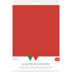 A4 Bright Glitter Felt Multipack - 5 Sheets image number 1