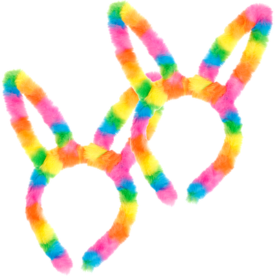 Ombre Neon Bunny Ears Headband Bundle image number 1