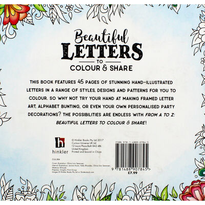 A-Z Beautiful Letters to Colour and Share image number 4