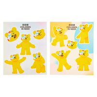 BBC Children in Need Pudsey Sticker Sheets: Pack of 2