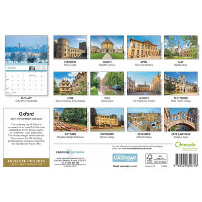 Oxford A4 Calendar 2021 image number 3