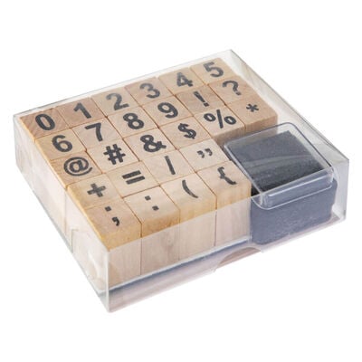 27 Piece Wooden Stamp Set: Assorted image number 1