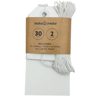 Cream Parcel Tags: Pack of 30