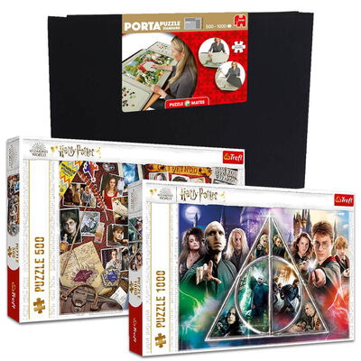 Trefl Harry Potter Jigsaw Puzzles with Portapuzzle Standard Jigsaw Accessory Bundle image number 1