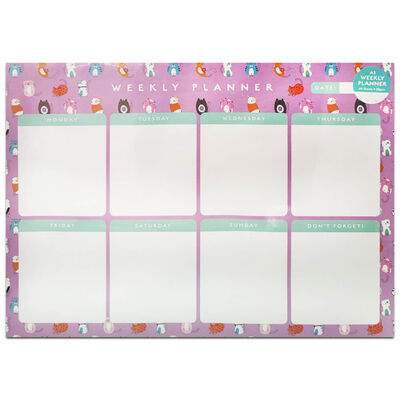 A3 Cat Cute Companions Weekly Planner image number 1