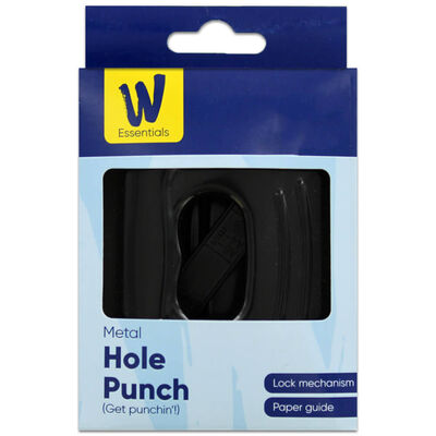Works Essentials Black Metal Hole Punch image number 1