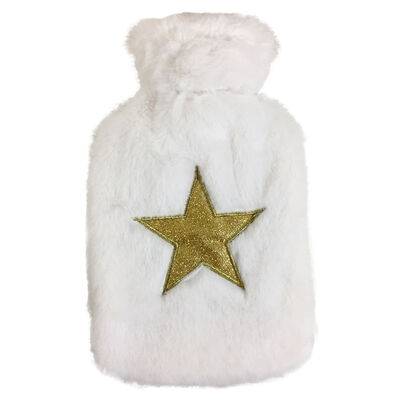 White Super Soft Hot Water Bottle image number 2