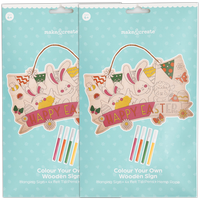 Colour Your Own Happy Easter Wooden Sign Bundle