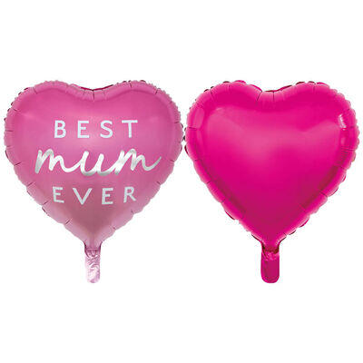Mother's Day Best Mum Ever Heart Helium Balloon Bundle image number 3