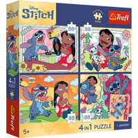 Disney Stitch 4 x 88 Piece Jigsaw Puzzle Set