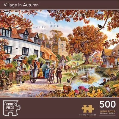 Village In Autumn 500 Piece Jigsaw Puzzle image number 1