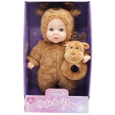 PlayWorks PlayVille Style & Play Baby Doll: Reindeer image number 1