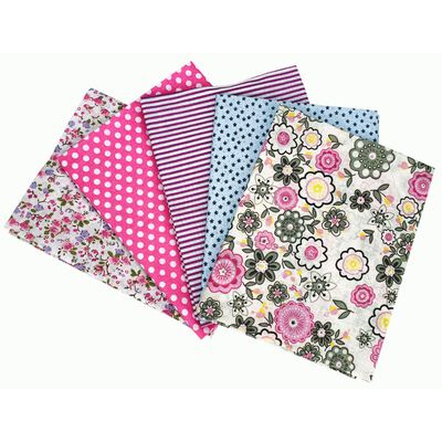 Pink and Purple Fat Quarters: Pack of 5 image number 1
