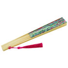 Blue Floral Paper Fan image number 2