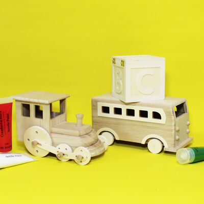Decorate Your Own Wooden Bus image number 2