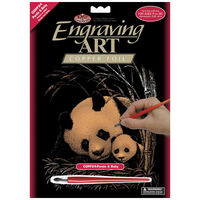 A4 Engraving Art Set: Panda & Baby