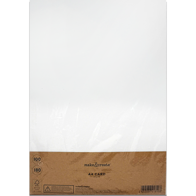 A4 White Card: Pack of 100 Sheets image number 1