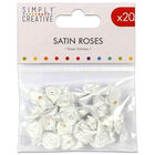 Satin White Roses: Pack of 20 image number 1