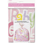 Pink Baby Girl Jumbo Plastic Gift Bag image number 1