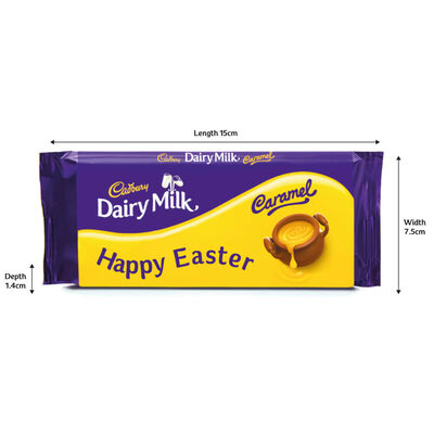 Cadbury Dairy Milk Caramel Chocolate Bar 120g &ndash; Happy Easter image number 2
