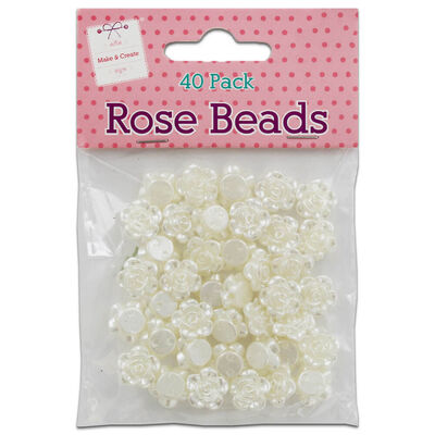 Rose Beads: Pack of 40 image number 1