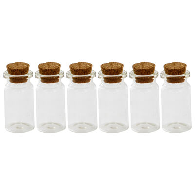 Glass Craft Bottles - Pack Of 6 image number 1
