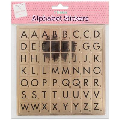 Rose Gold Alphabet Stickers image number 1