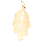 Hanging Wooden Leaves: Pack of 4 image number 3