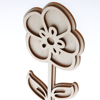 Make & Create Freestanding Wooden Flower: Assorted