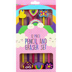 6 HB Pencils with Erasers - Assorted image number 1