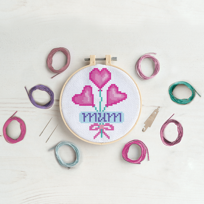 Simply Make: Heart Balloons Cross Stitch Craft Kit image number 2