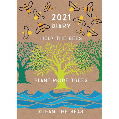 A5 Save The Bees 2021 Week To View Diary image number 1
