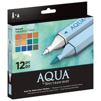 Spectrum Noir Nature Watercolour Aqua Markers: Pack of 12