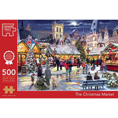 The Christmas Market 500 Piece Jigsaw Puzzle image number 1