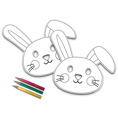 Colour Your Own Easter Bunny Masks: Pack of 4 image number 2