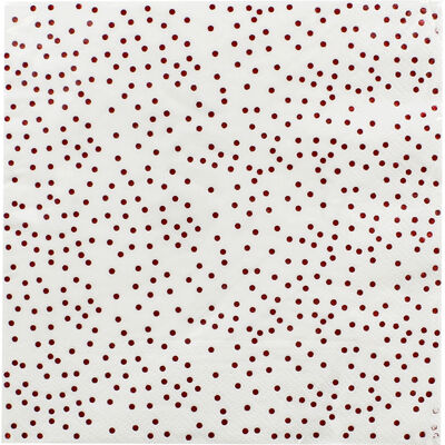 Red Foil Dot Paper Napkins - 16 Pack image number 1