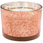 Rose Gold 3 Wick Mistletoe Wood Scented Speckled Glass Candle image number 2