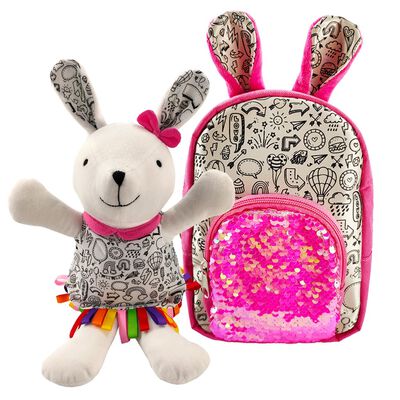 Colour Your Own Bunny and Bear Rucksack image number 1