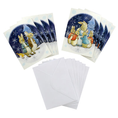 8 Peter Rabbit Christmas Cards in Tin - Mrs Rabbit image number 2