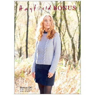 Hayfield Bonus DK: Ladies’ Sweater Knitting Pattern 8285 image number 1