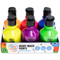 Ready Mixed Neon Paints: Pack of 6
