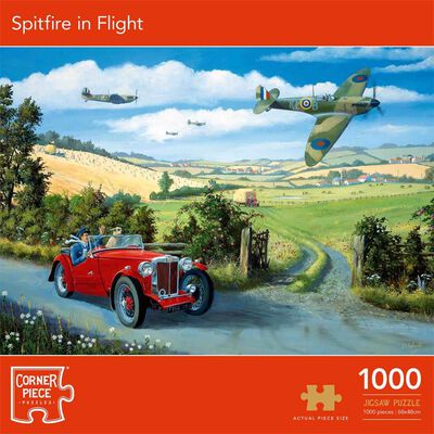 Spitfire in Flight 1000 Piece Jigsaw Puzzle image number 1