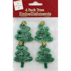 4 Christmas Tree Adhesive Embellishments image number 1