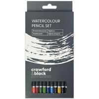 Crawford & Black Watercolour Pencil Set: Pack of 10