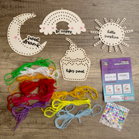Make Your Own String Art Wooden Decorations: Pack of 4