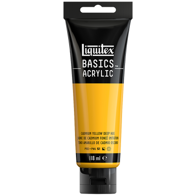 Liquitex Basics Acrylic Cadmium Yellow Deep Hue: 118ml image number 1