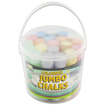 Jumbo Coloured Chalks: Pack of 20 image number 1